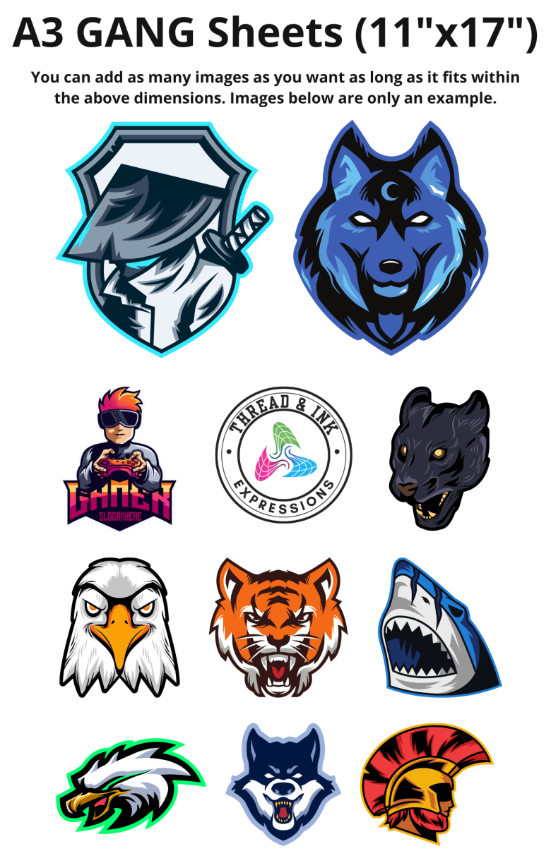 A3 Gang Sheet