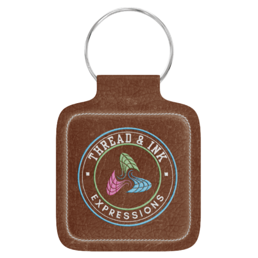 leather keychain mockup