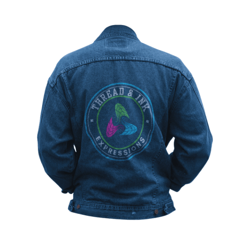 denim logo jacket